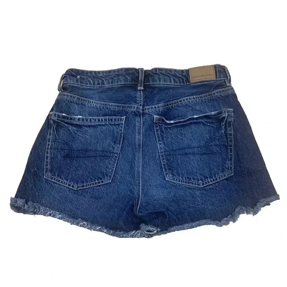 American Eagle TOMGIRL Denim Short Women’s Size 4 Raw Hem Distressed - Picture 4 of 13